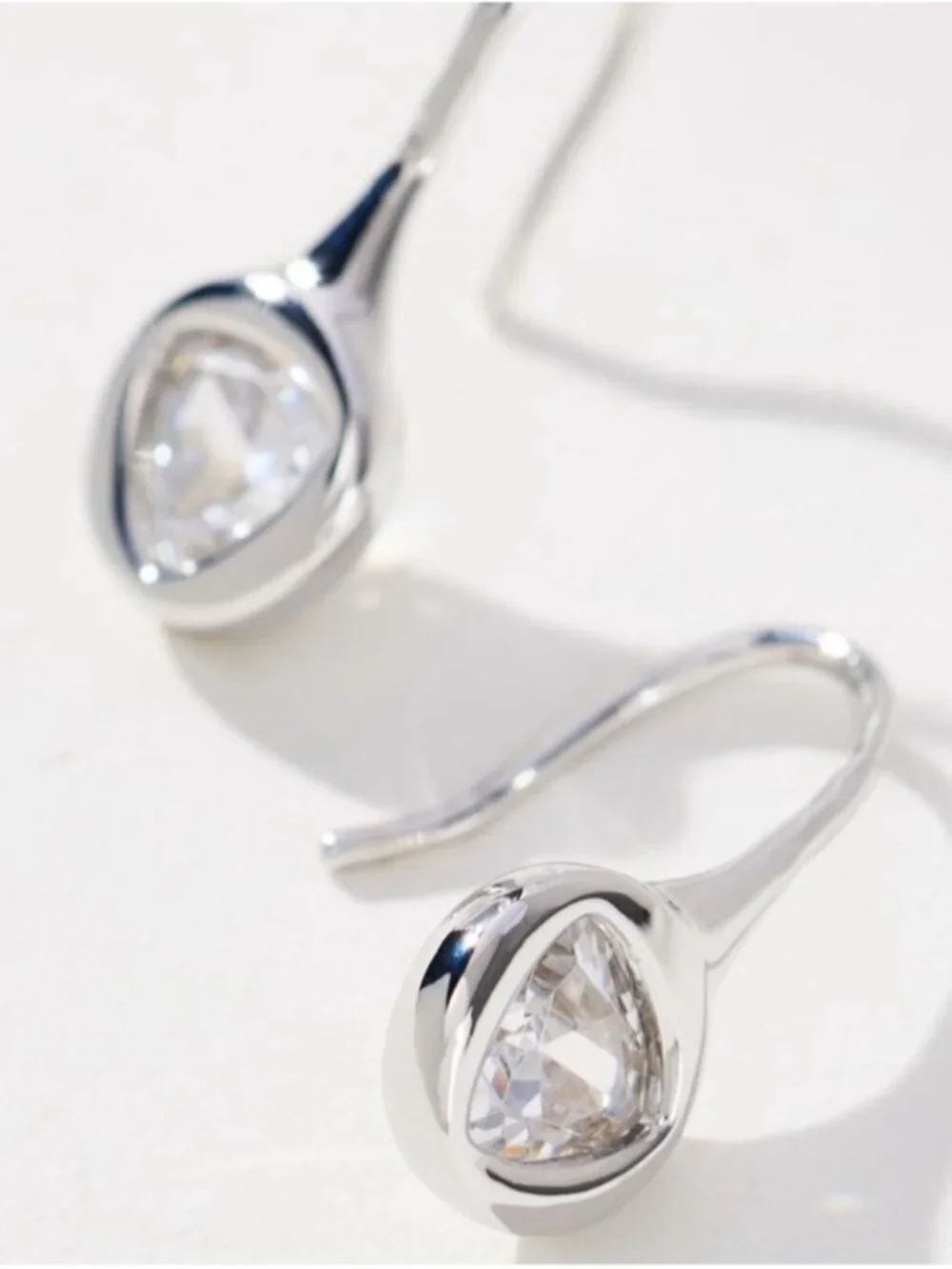 Timeless! Anthropologie 14K Gold Plated Silver Dainty Fish Hook Earrings NWT
